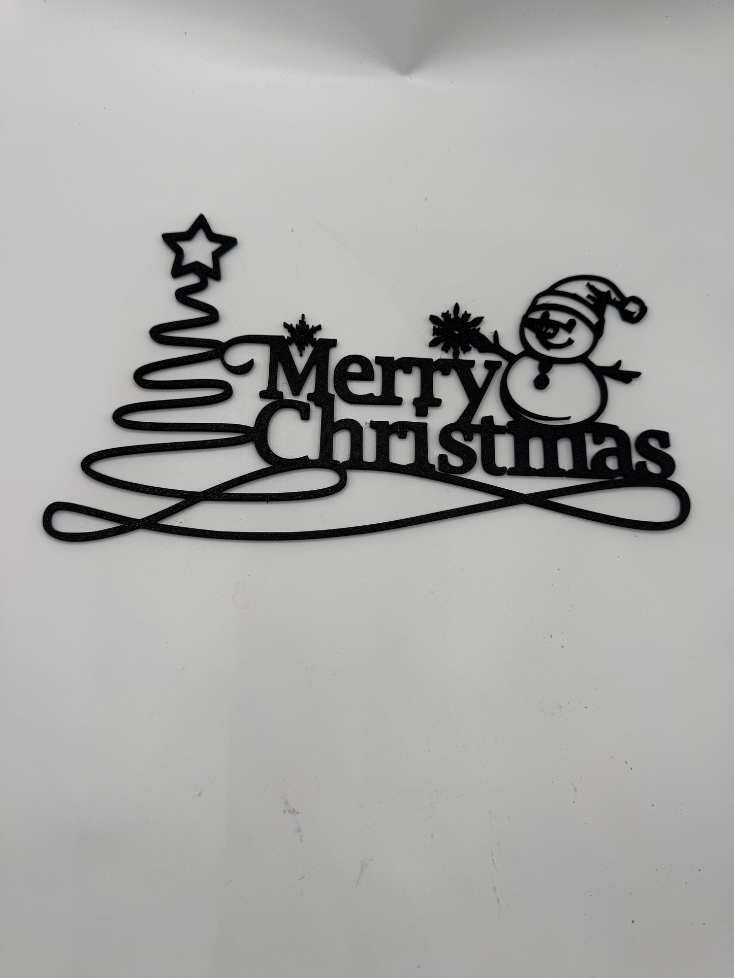 Wanddeko Merry Christmas Schneemann