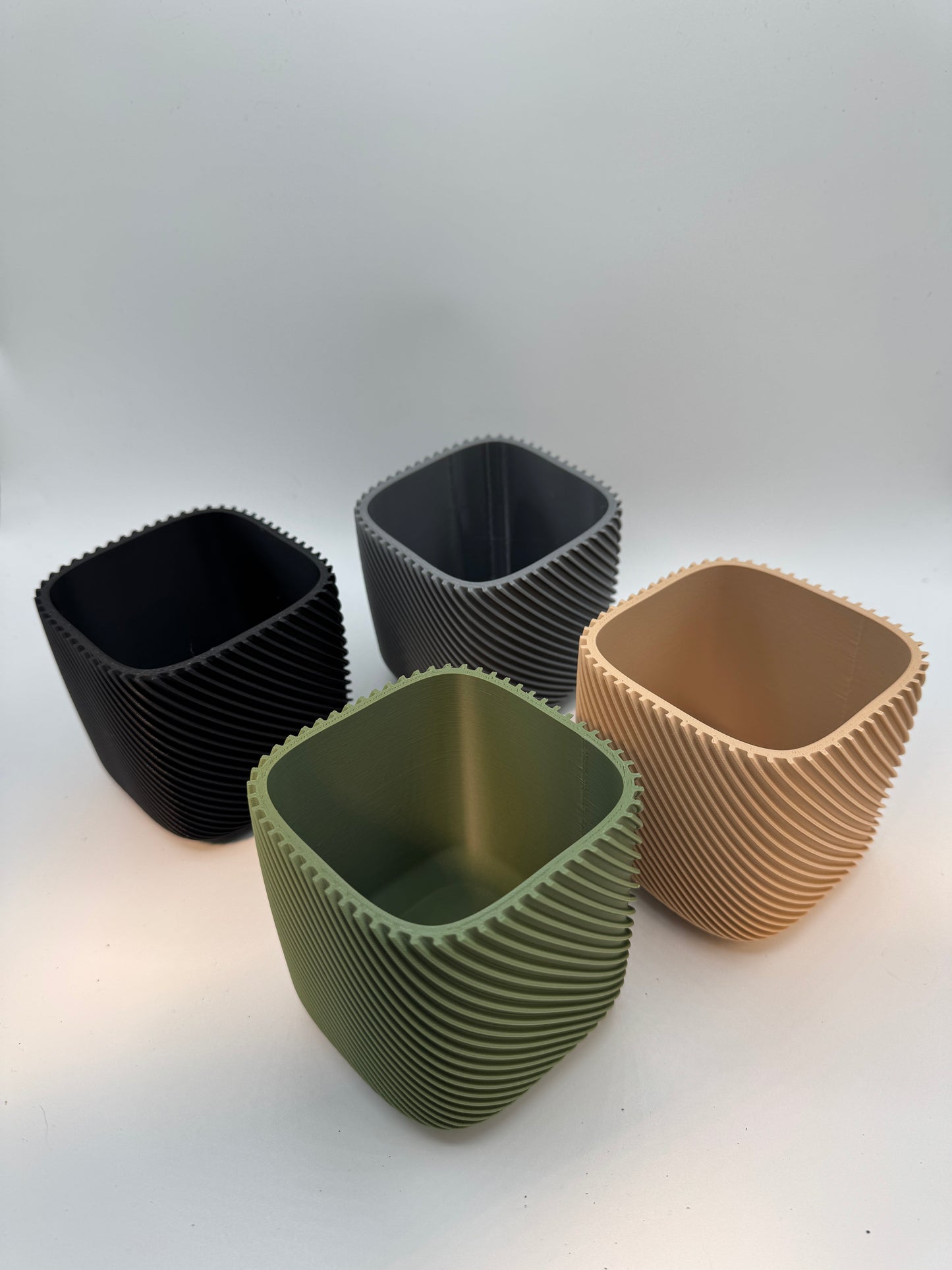 Pflanzentopf Rib Round für 7x7x8 Vierkanttopf