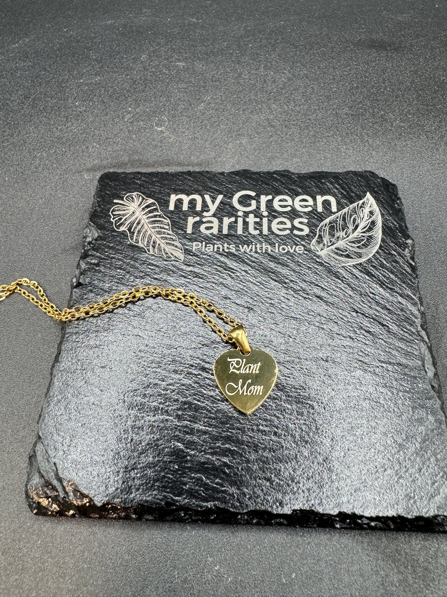 Kette Plant Mom Herz in verschiedenen Farben (personalisierbar)