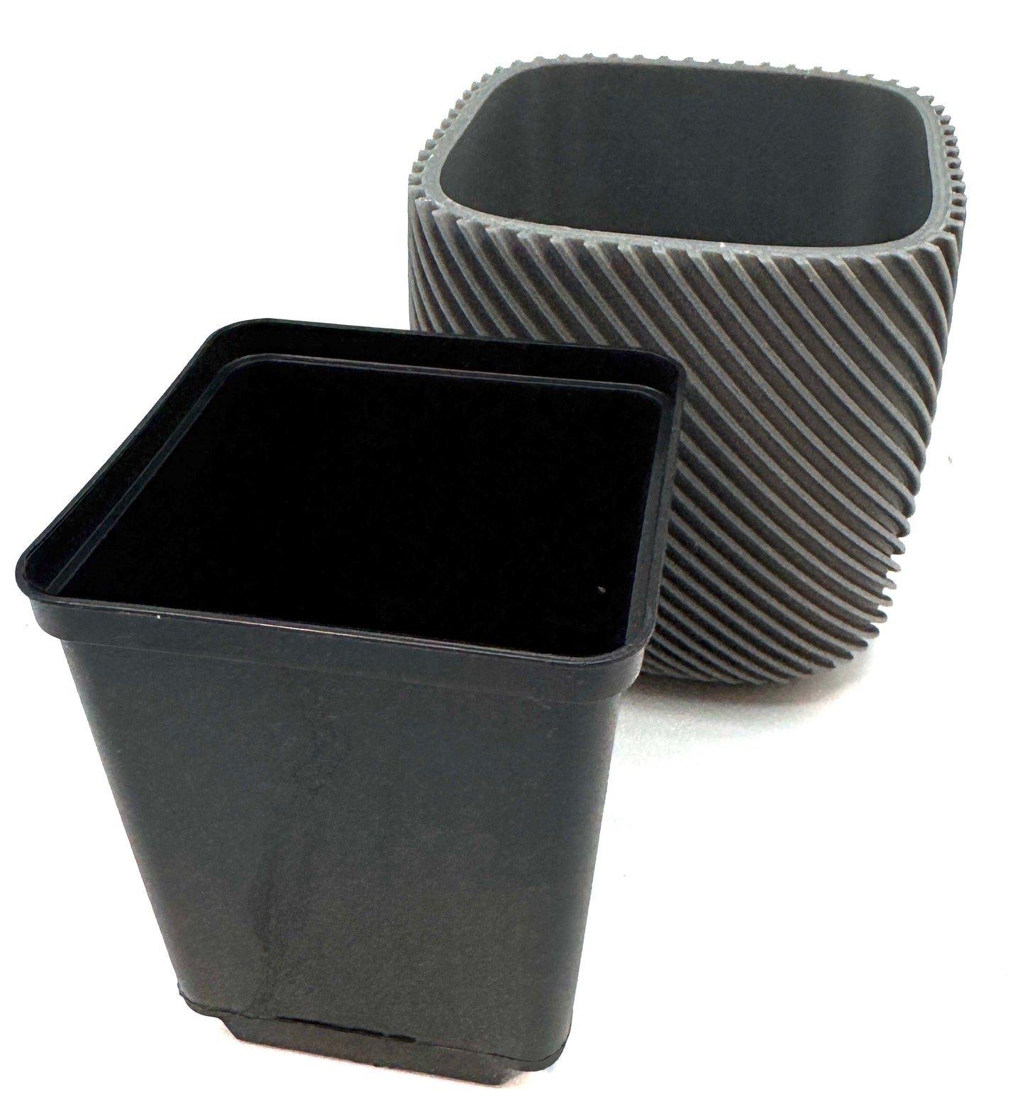 Pflanzentopf Rib Round für 7x7x8 Vierkanttopf