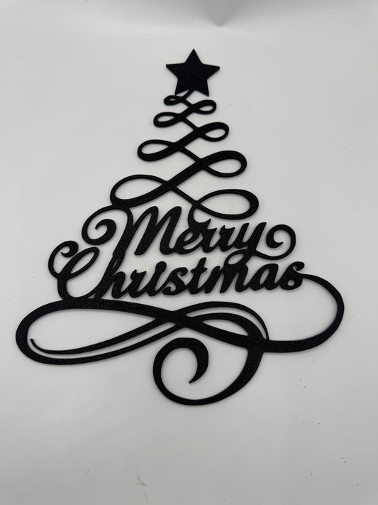 Wanddeko Merry Cristmas Baum